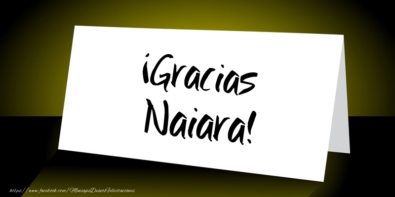 Felicitaciones de gracias - ¡Gracias Naiara!