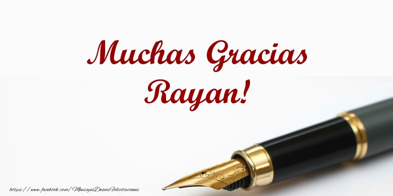 Felicitaciones de gracias - Mensajes | Muchas Gracias Rayan!
