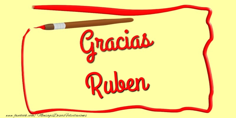 Felicitaciones de gracias - Gracias Ruben