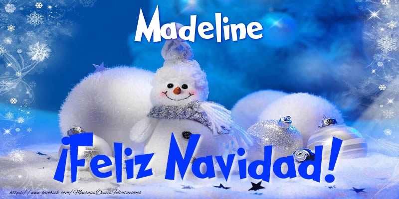 Felicitaciones de Navidad - Muñeco De Nieve | Madeline ¡Feliz Navidad!