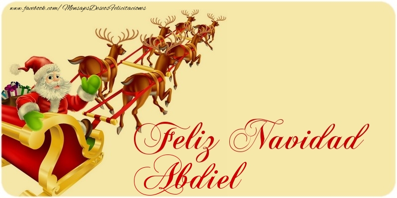 Felicitaciones de Navidad - Feliz Navidad Abdiel