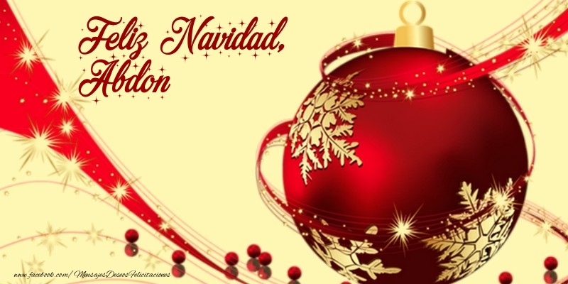 Felicitaciones de Navidad - Feliz Navidad, Abdon