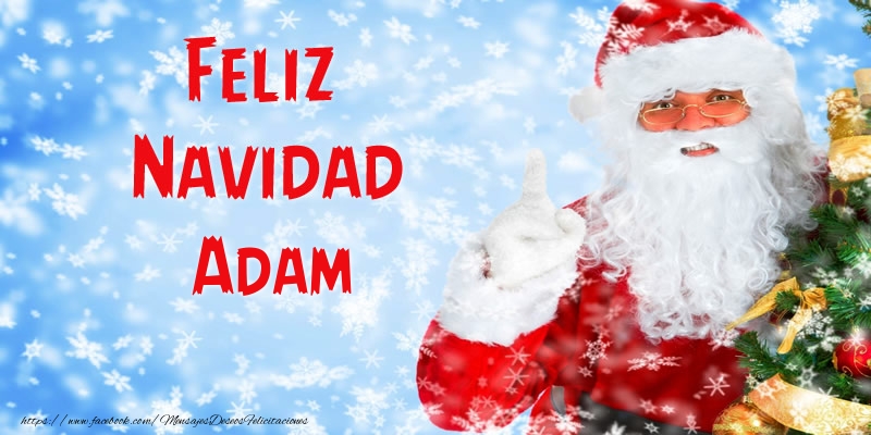 Felicitaciones de Navidad - Papá Noel | Feliz Navidad Adam