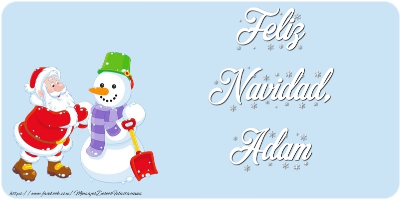 Felicitaciones de Navidad - Muñeco De Nieve & Papá Noel | Feliz Navidad, Adam