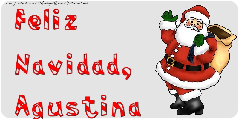 Felicitaciones de Navidad - Papá Noel | Feliz Navidad, Agustina