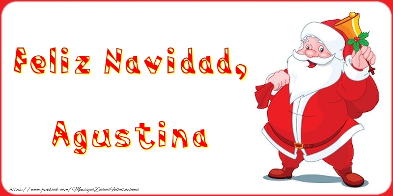 Felicitaciones de Navidad - Feliz Navidad, Agustina