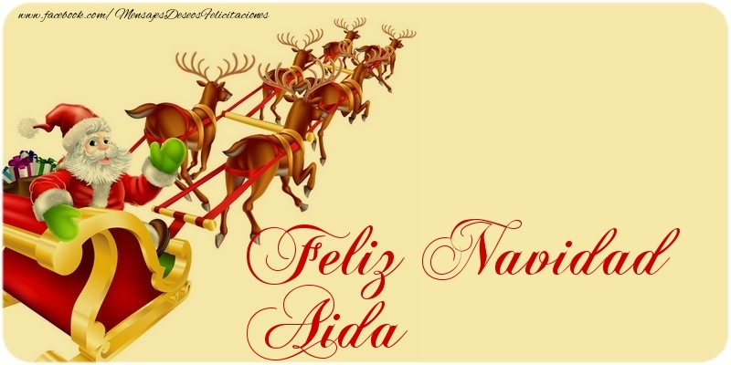 Felicitaciones de Navidad - Papá Noel | Feliz Navidad Aida