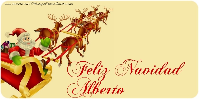 Felicitaciones de Navidad - Papá Noel | Feliz Navidad Alberto
