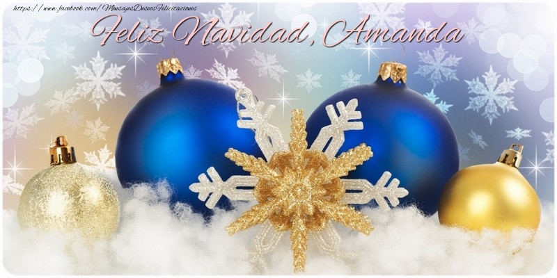 Felicitaciones de Navidad - ¡Feliz Navidad, Amanda!