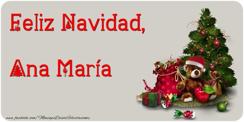 Felicitaciones de Navidad - Feliz Navidad, Ana María