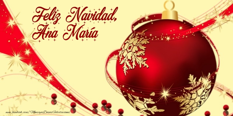 Felicitaciones de Navidad - Feliz Navidad, Ana María