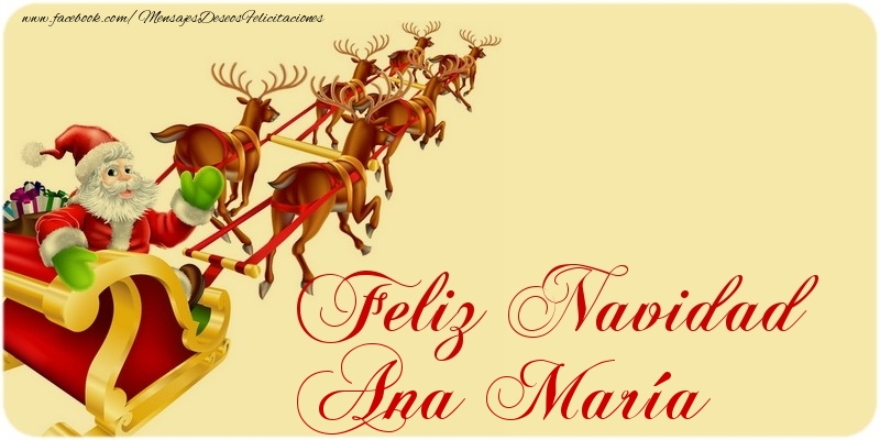 Felicitaciones de Navidad - Feliz Navidad Ana María