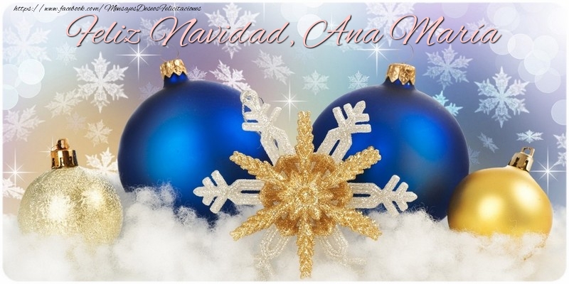 Felicitaciones de Navidad - Bolas De Navidad | ¡Feliz Navidad, Ana María!