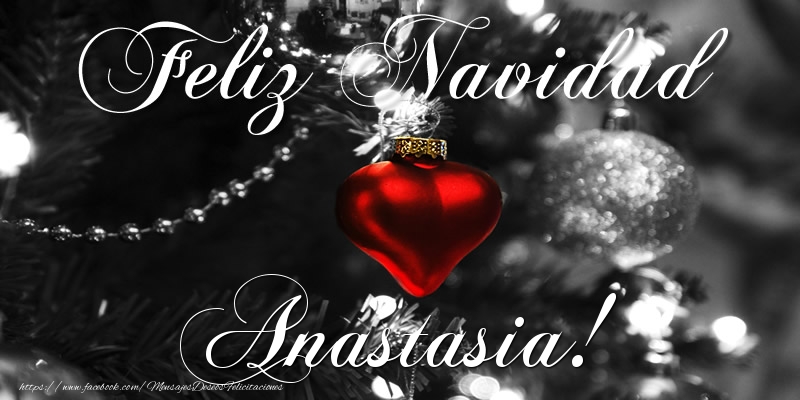 Felicitaciones de Navidad - Bolas De Navidad | Feliz Navidad Anastasia!