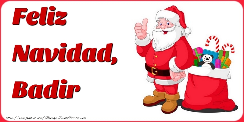 Felicitaciones de Navidad - Papá Noel & Regalo | Feliz Navidad, Badir
