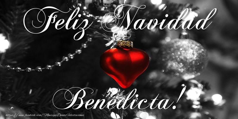 Felicitaciones de Navidad - Bolas De Navidad | Feliz Navidad Benedicta!