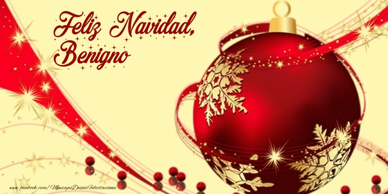 Felicitaciones de Navidad - Feliz Navidad, Benigno