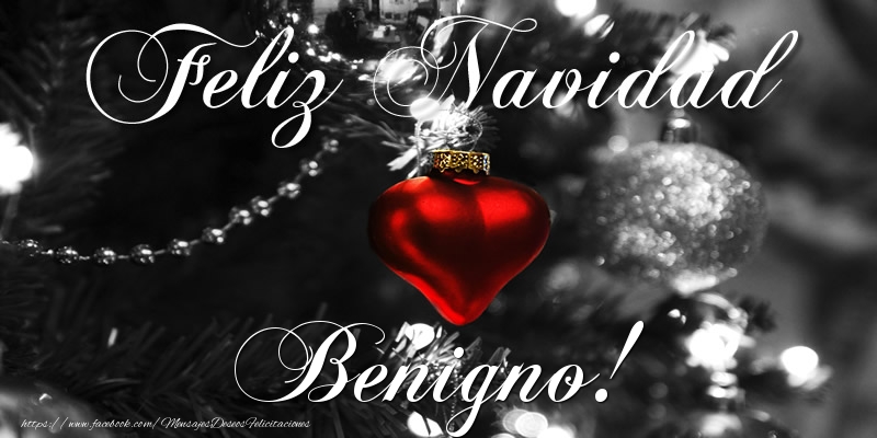 Felicitaciones de Navidad - Bolas De Navidad | Feliz Navidad Benigno!