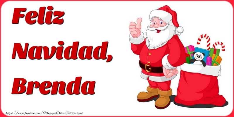 Felicitaciones de Navidad - Papá Noel & Regalo | Feliz Navidad, Brenda