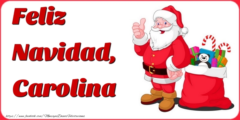 Felicitaciones de Navidad - Feliz Navidad, Carolina