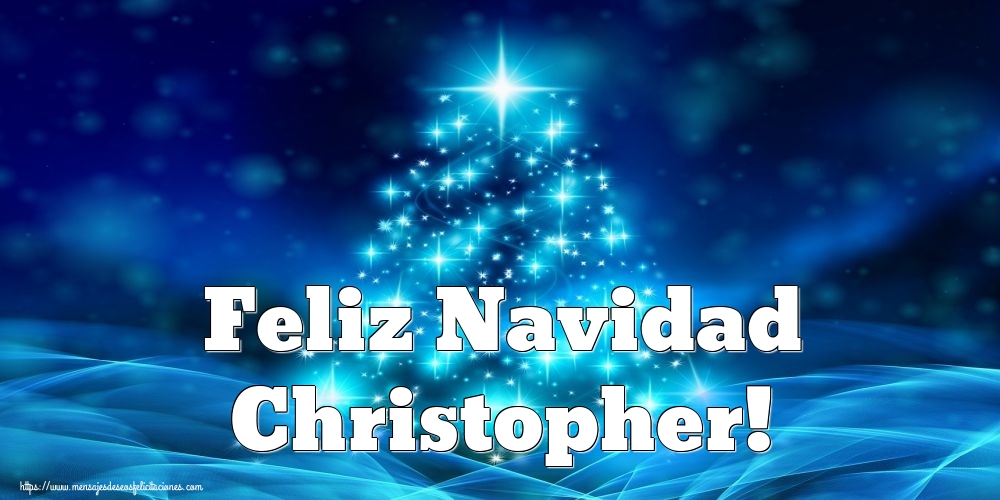 Felicitaciones de Navidad - Árbol De Navidad | Feliz Navidad Christopher!