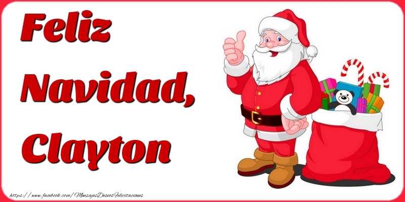 Felicitaciones de Navidad - Papá Noel & Regalo | Feliz Navidad, Clayton