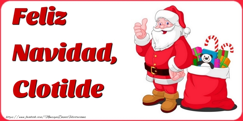 Felicitaciones de Navidad - Papá Noel & Regalo | Feliz Navidad, Clotilde