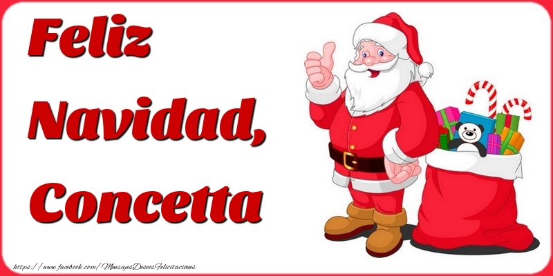 Felicitaciones de Navidad - Papá Noel & Regalo | Feliz Navidad, Concetta