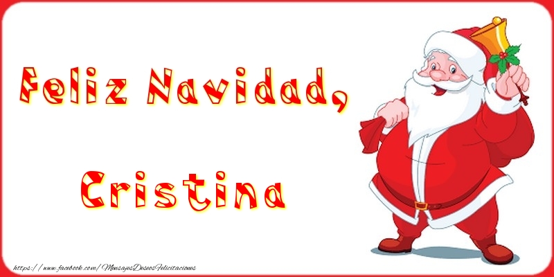 Felicitaciones de Navidad - Feliz Navidad, Cristina