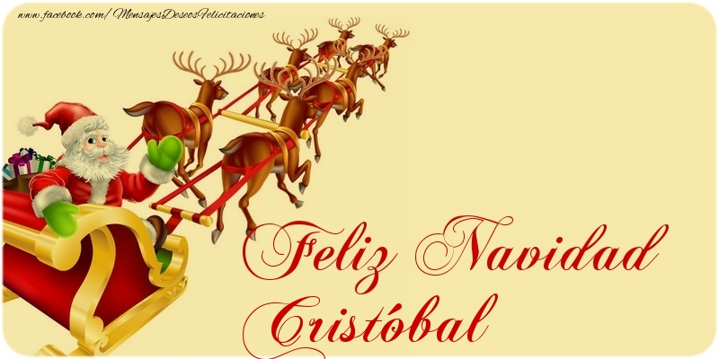 Felicitaciones de Navidad - Papá Noel | Feliz Navidad Cristóbal