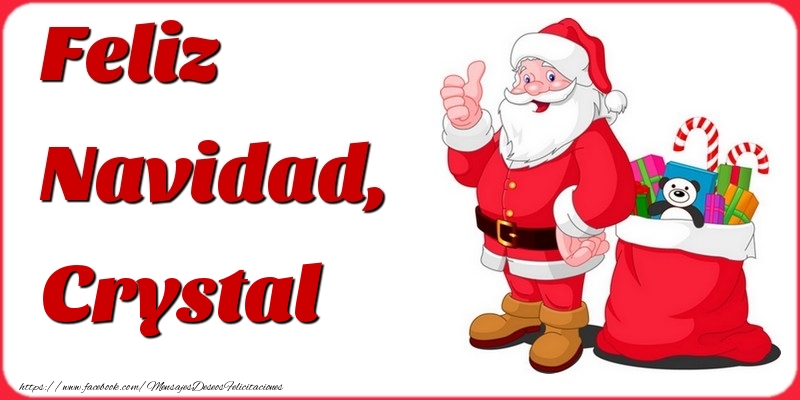Felicitaciones de Navidad - Papá Noel & Regalo | Feliz Navidad, Crystal
