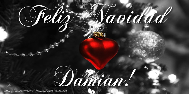 Felicitaciones de Navidad - Bolas De Navidad | Feliz Navidad Damian!