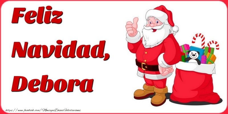 Felicitaciones de Navidad - Papá Noel & Regalo | Feliz Navidad, Debora