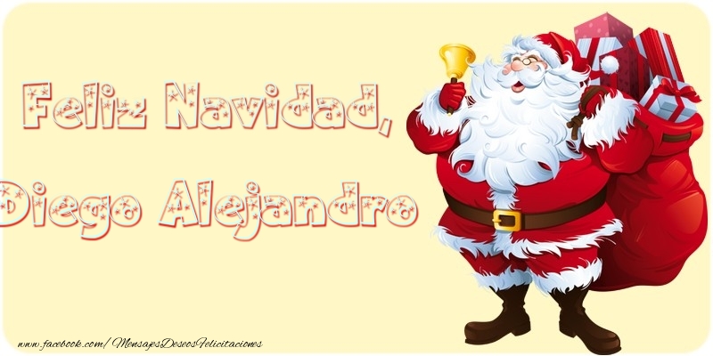 Felicitaciones de Navidad - Papá Noel & Regalo | Feliz Navidad, Diego Alejandro