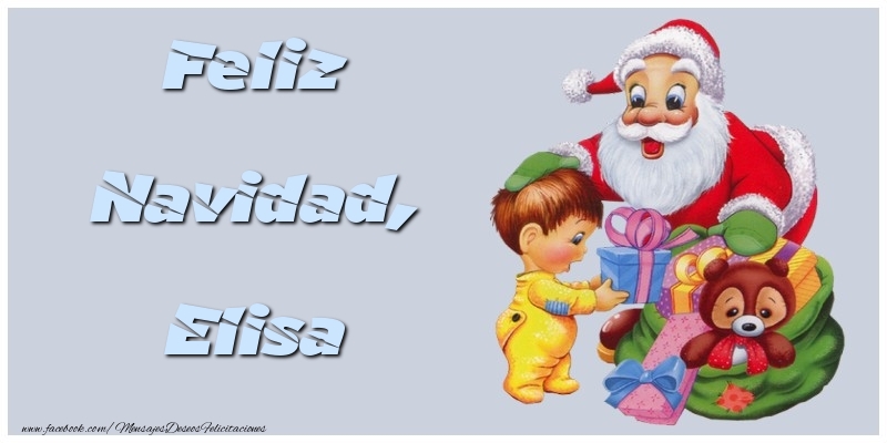 Felicitaciones de Navidad - Papá Noel & Regalo | Feliz Navidad, Elisa