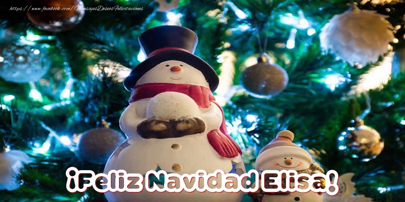 Felicitaciones de Navidad - Muñeco De Nieve | ¡Feliz Navidad Elisa!