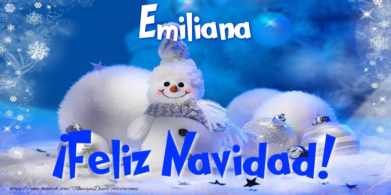 Felicitaciones de Navidad - Muñeco De Nieve | Emiliana ¡Feliz Navidad!