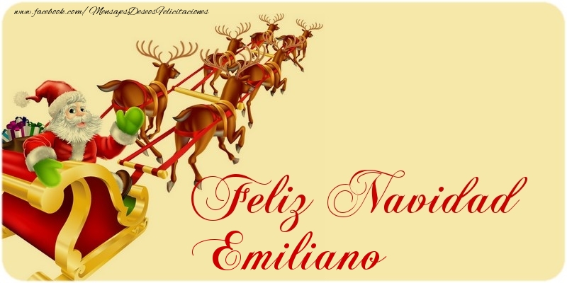 Felicitaciones de Navidad - Feliz Navidad Emiliano