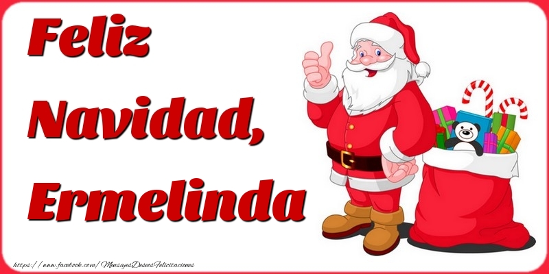 Felicitaciones de Navidad - Papá Noel & Regalo | Feliz Navidad, Ermelinda