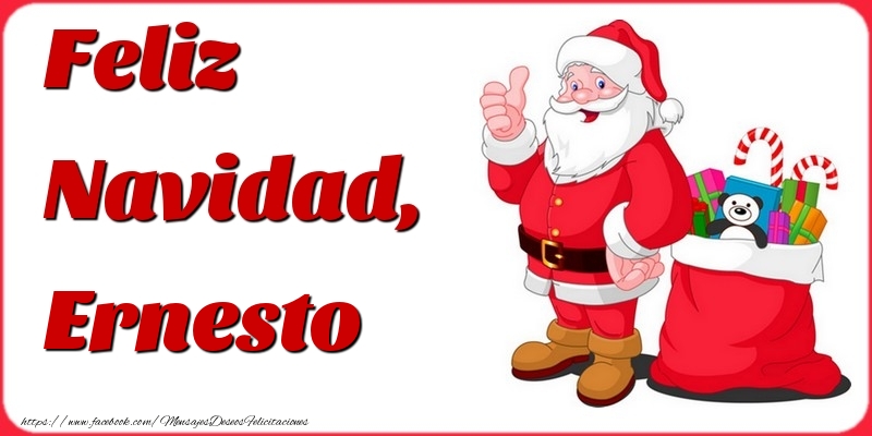 Felicitaciones de Navidad - Papá Noel & Regalo | Feliz Navidad, Ernesto