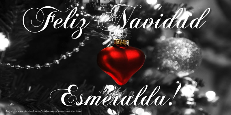 Felicitaciones de Navidad - Bolas De Navidad | Feliz Navidad Esmeralda!