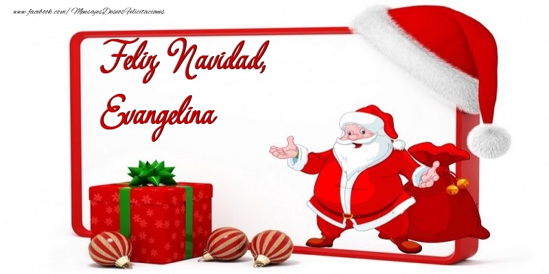 Felicitaciones de Navidad - Feliz Navidad, Evangelina