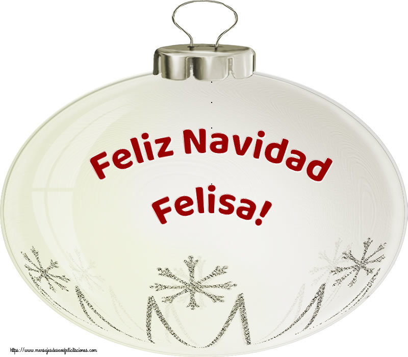 Felicitaciones de Navidad - Globos | Feliz Navidad Felisa!