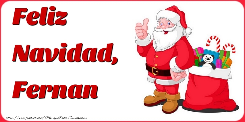 Felicitaciones de Navidad - Papá Noel & Regalo | Feliz Navidad, Fernan