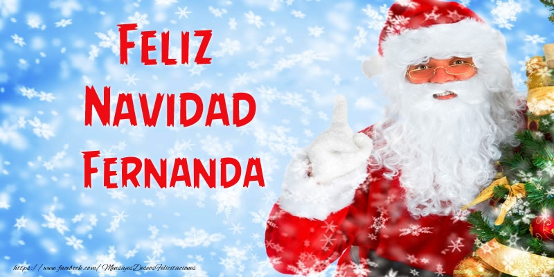 Felicitaciones de Navidad - Papá Noel | Feliz Navidad Fernanda