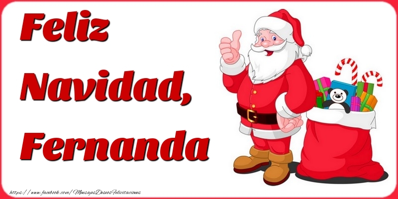 Felicitaciones de Navidad - Papá Noel & Regalo | Feliz Navidad, Fernanda