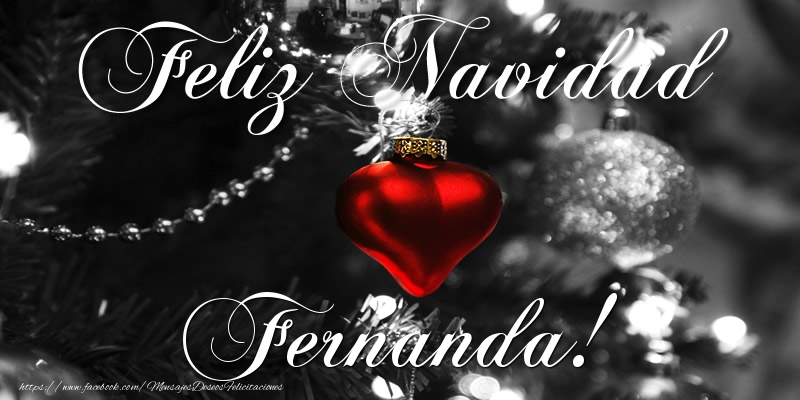 Felicitaciones de Navidad - Bolas De Navidad | Feliz Navidad Fernanda!