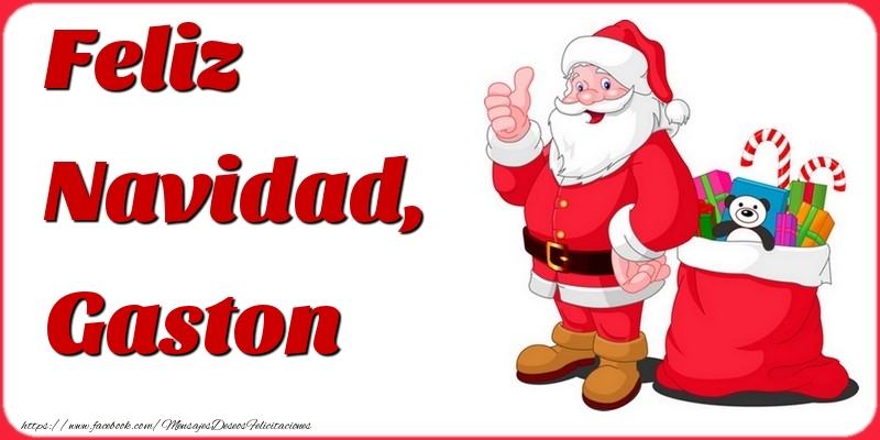 Felicitaciones de Navidad - Papá Noel & Regalo | Feliz Navidad, Gaston