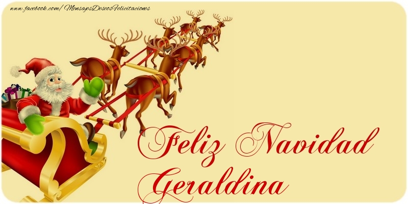 Felicitaciones de Navidad - Papá Noel | Feliz Navidad Geraldina