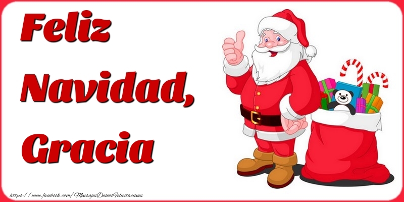 Felicitaciones de Navidad - Papá Noel & Regalo | Feliz Navidad, Gracia